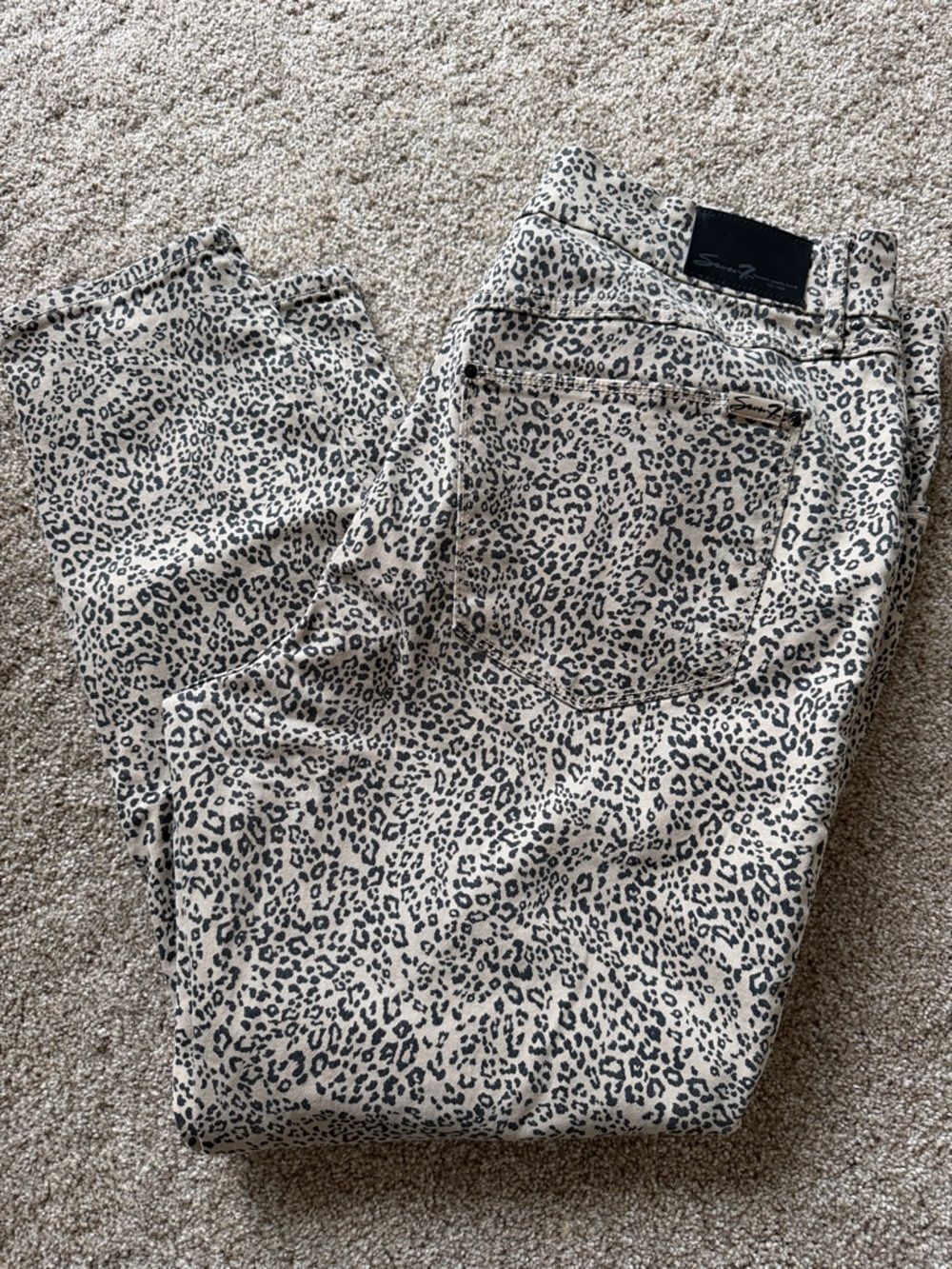Leopard Print Skinny Jeans - seven7